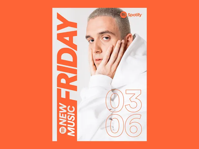 Spotify New Music Friday Promotion, minimal, editorial, vibrant