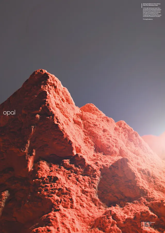 Mountain Landscape with Typography, minimal, photographic, high-contrast