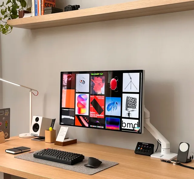 Workspace Mockup with App Grid Display, minimal, corporate-clean, light