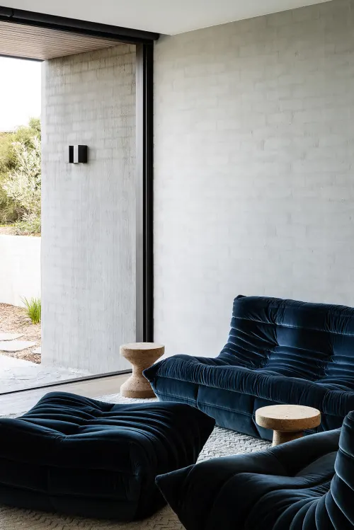 Modern Interior Living Space, minimal, photographic, dark