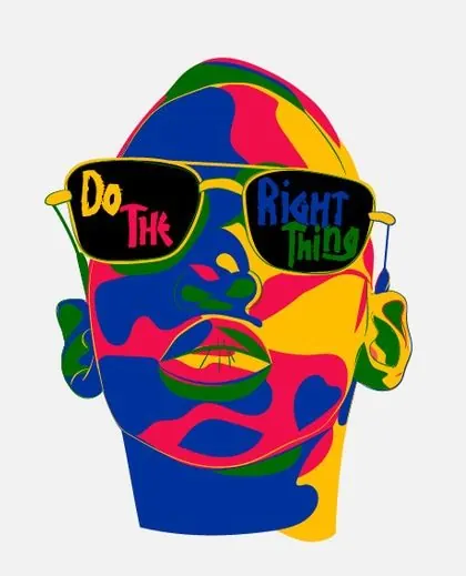 Pop Art Face Illustration, maximalist, playful, vibrant