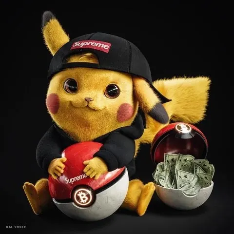 Pikachu Streetwear Mockup, playful, 3d-render, vibrant