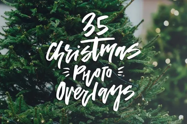 35 Christmas Kpop Overlays, photographic, playful, dark