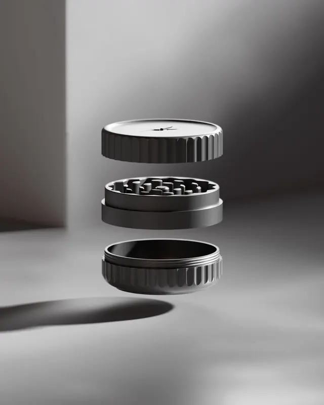 Stacked Circular 3D Renders, minimal, geometric, monochrome