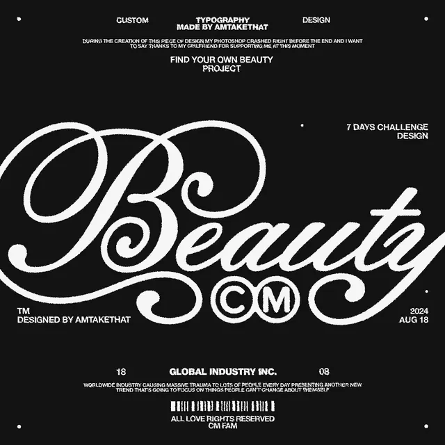 Beauty.com Wordmark Design, minimal, monochrome, monochrome