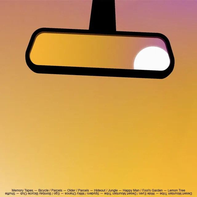 Abstract Mirror and Text Composition, minimal, geometric, warm