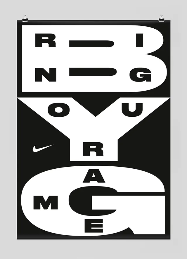 Geometric Typography Composition, minimal, swiss, monochrome