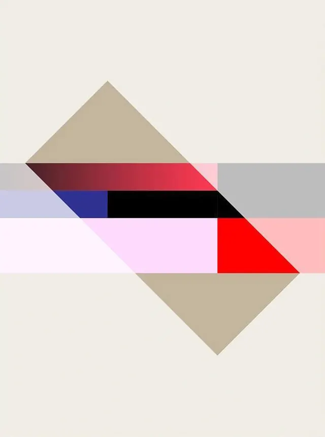 Geometric Abstract Composition, minimal, swiss, high-contrast
