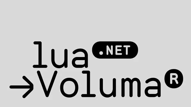 Lua Voluma Wordmark, minimal, corporate-clean, monochrome