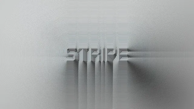 Stripe Wordmark with Horizontal Line Distortion, minimal, swiss, monochrome