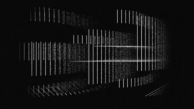 Abstract Data Grid Graphic, minimal, technical, dark