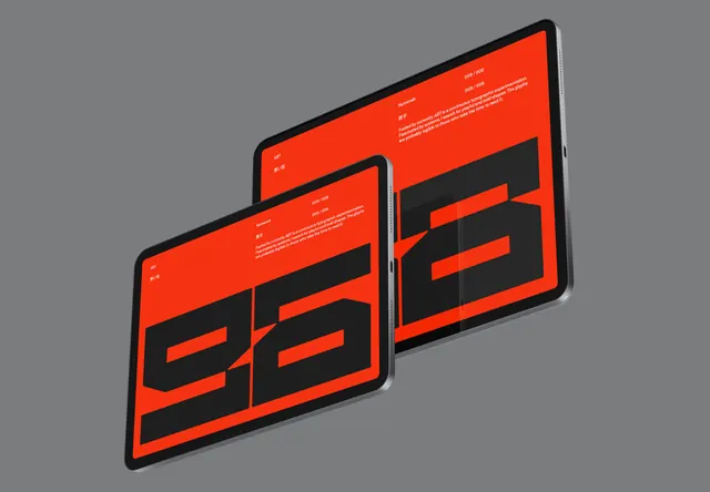 Geometric Typography Identity System, minimal, swiss, high-contrast