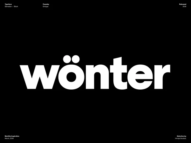 wönter Wordmark Design, minimal, swiss, high-contrast