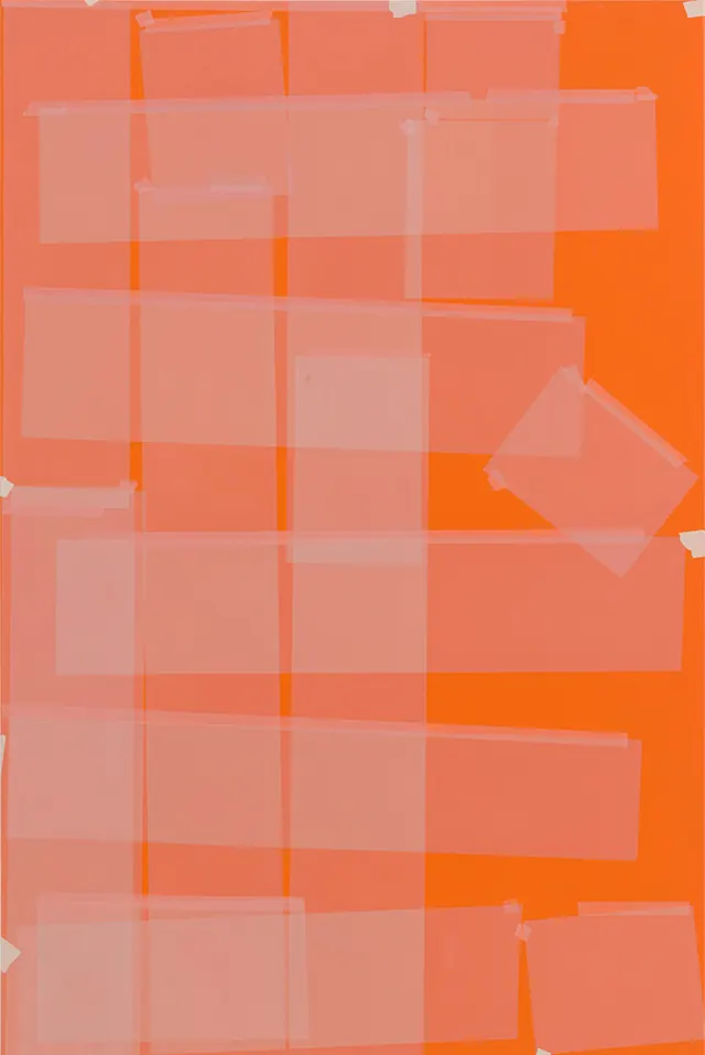 Abstract Orange Geometric Composition, minimal, geometric, vibrant