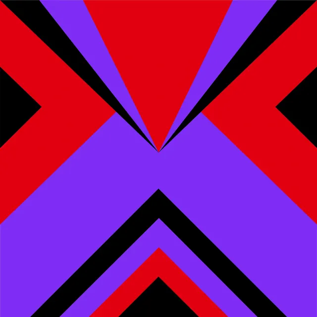 Geometric Abstract Symmetry, minimal, brutalist, vibrant