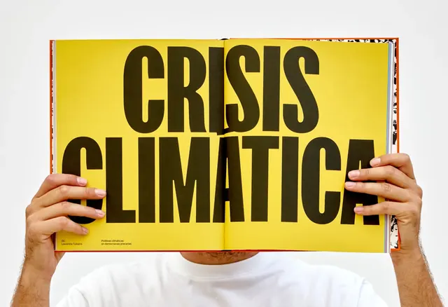 Crisis Climatique Poster Mockup, brutalist, neo-brutalist, high-contrast