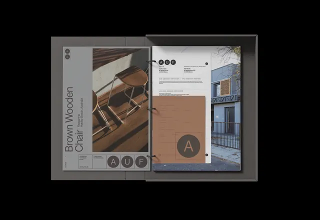 Brown Wassen Identity Mockup, minimal, swiss, light