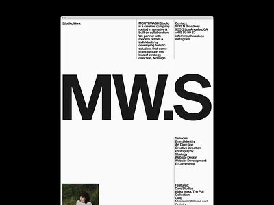 MW.S Identity System, minimal, swiss, high-contrast