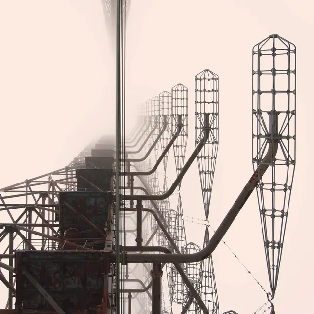 Industrial Lattice Structure, minimal, monochrome, monochrome