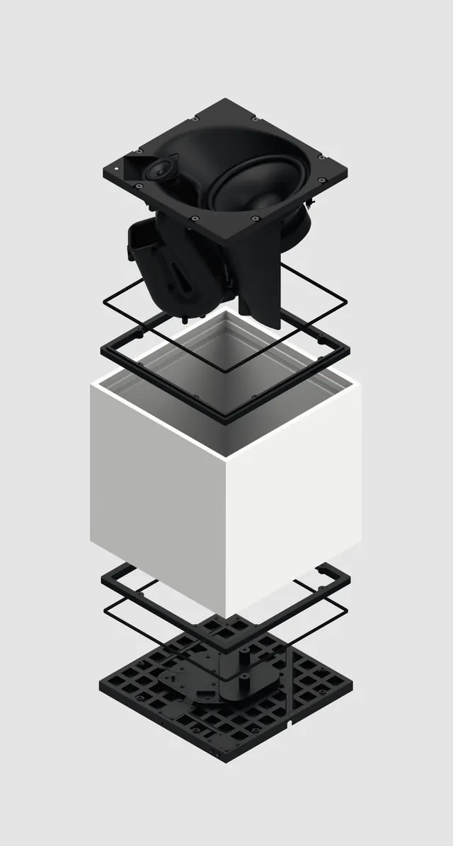 3D Isometric Geometric Abstract Composition, minimal, geometric, monochrome