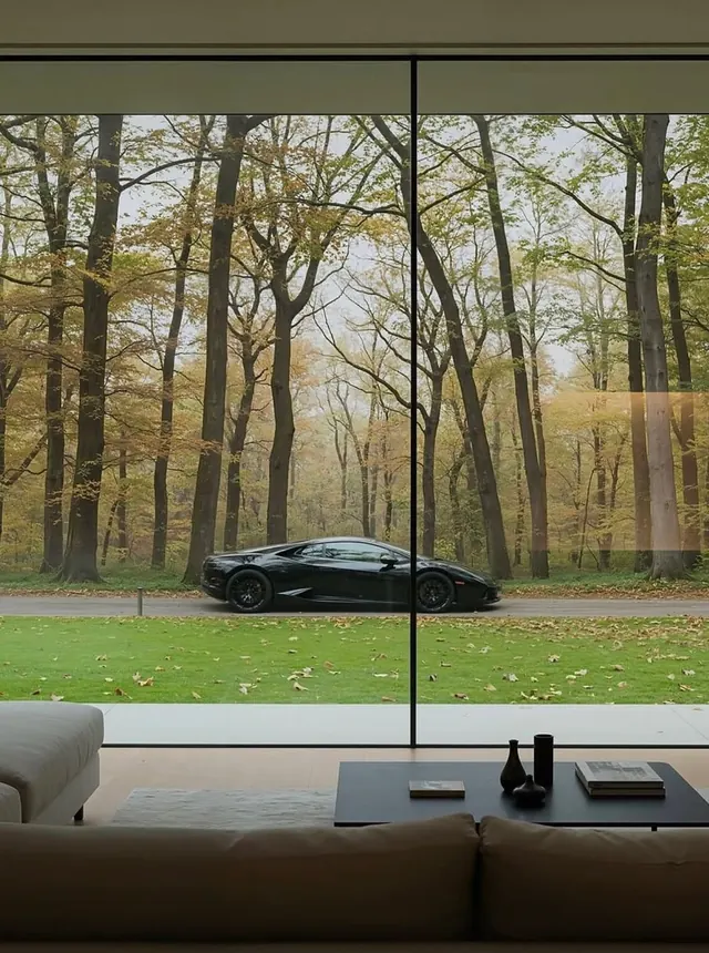 Luxury Car Showroom Mockup, minimal, luxury, dark