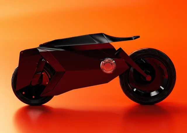 Futuristic Motorcycle 3D Render, minimal, 3d-render, vibrant