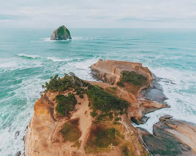 Coastal Island Landscape, photographic, organic, light