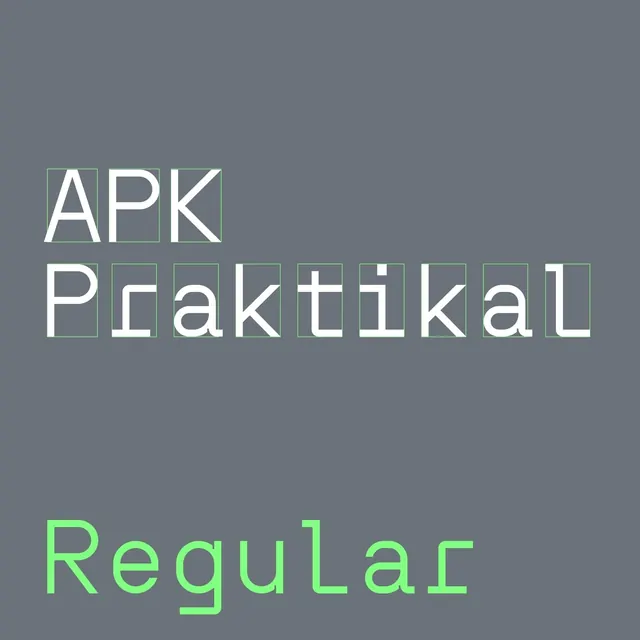 APK Praktikal Type Specimen, minimal, dark-mode, dark