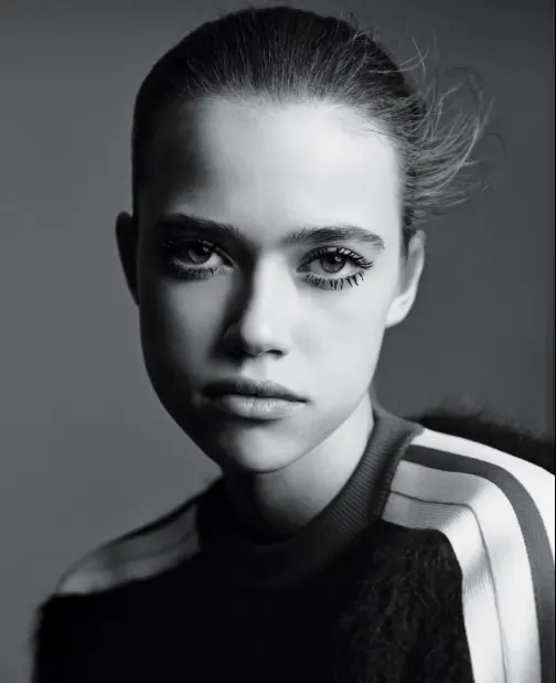 Monochrome Portrait with Graphic Overlay, monochrome, editorial, monochrome