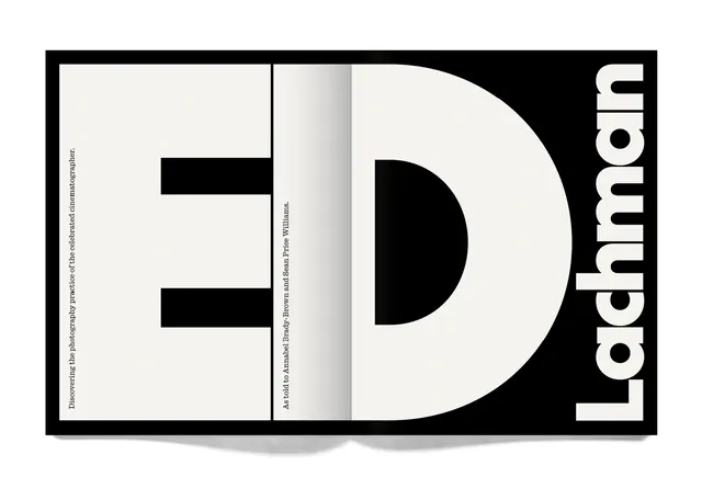 ED Lachman Identity Design, minimal, swiss, high-contrast