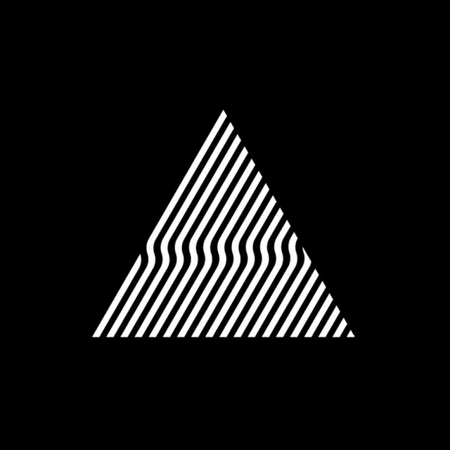 Geometric Line-Art Triangle, minimal, swiss, dark