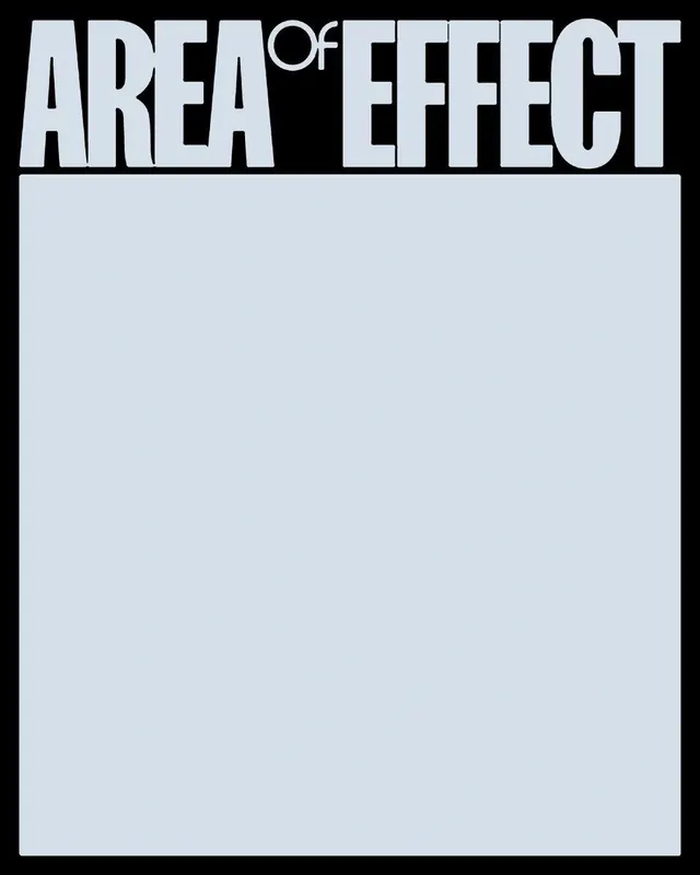 Area of Effect Wordmark, minimal, brutalist, monochrome
