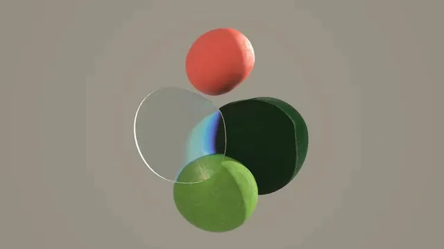 Overlapping Spheres Abstract Graphic, minimal, geometric, vibrant