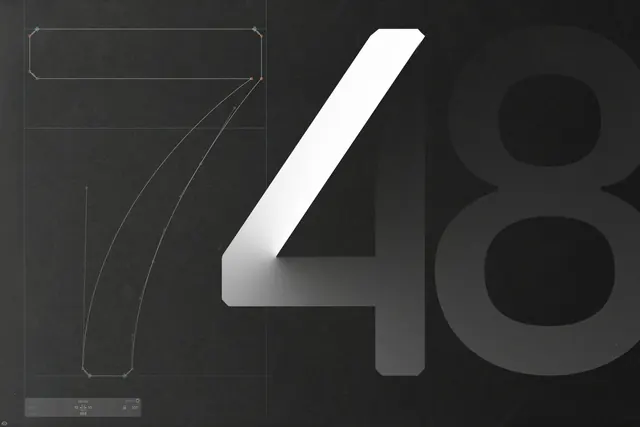Abstract Numerical Typography, minimal, swiss, monochrome