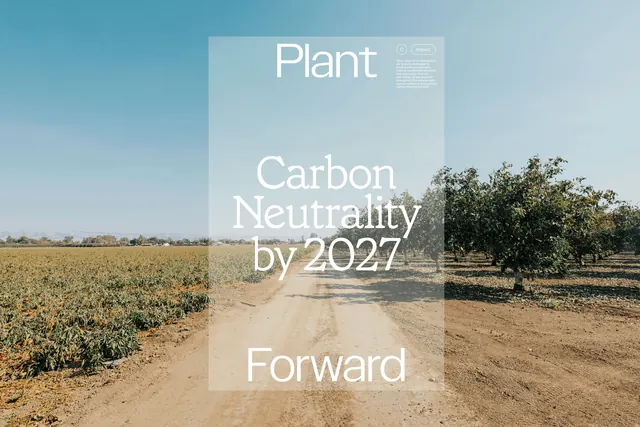 Plant Carbon Neutrality by 2027 Forward, minimal, corporate-clean, light