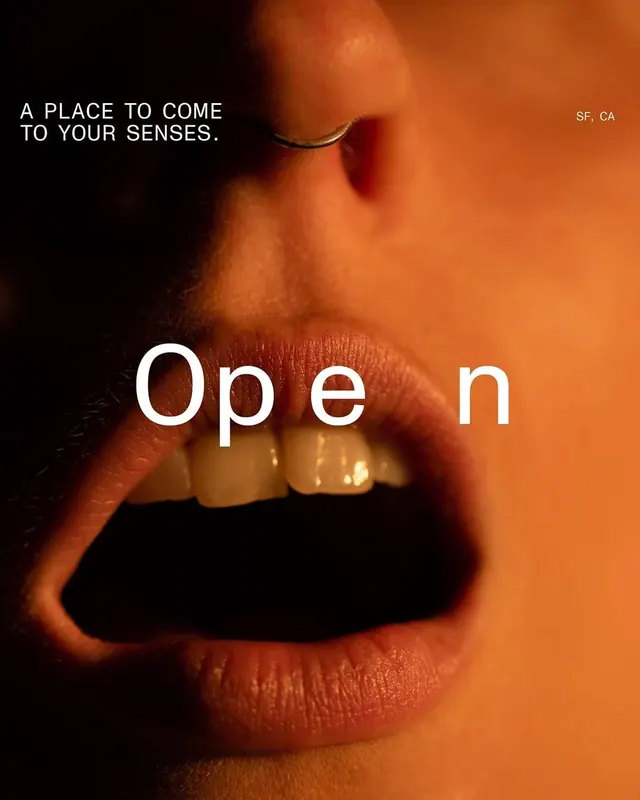 Open Mouth Close-up, photographic, minimal, warm