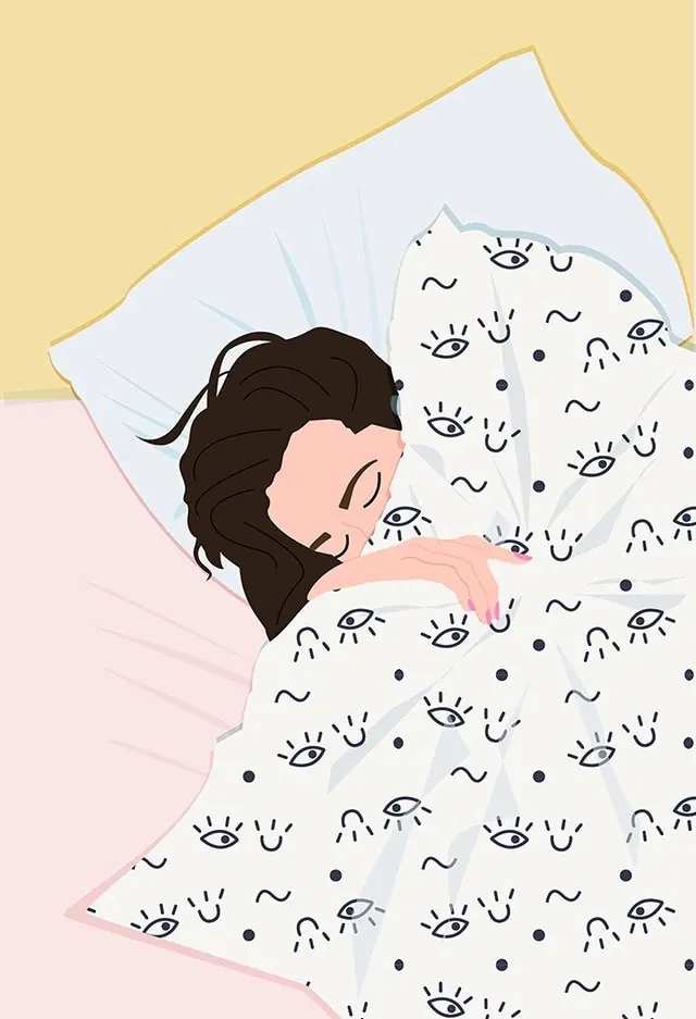 Sleeping Character Illustration, playful, illustrated, pastel