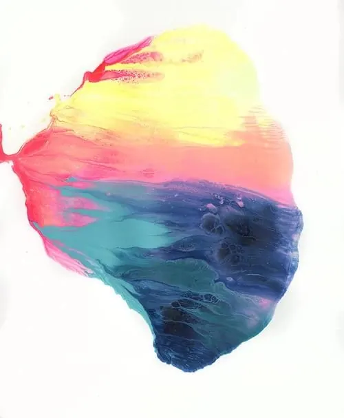 Abstract Colorful Paint Stroke, organic, abstract, vibrant
