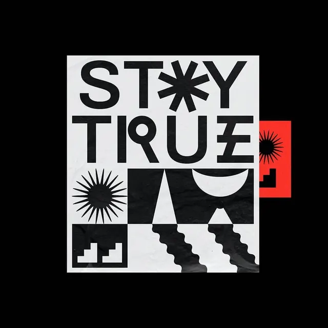 Stay True Graphic Design, brutalist, neo-brutalist, high-contrast