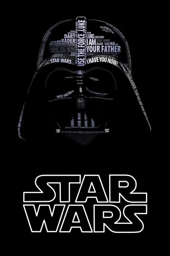 Star Wars Typography Mockup, monochrome, technical, monochrome