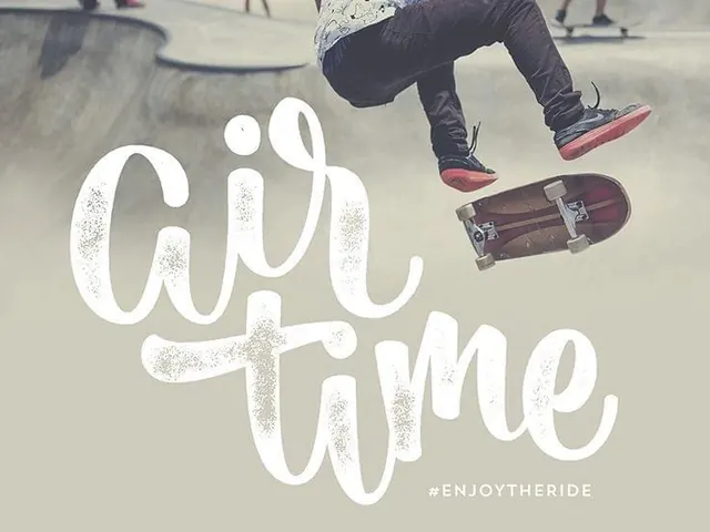 Air Time Wordmark and Lifestyle Mockup, playful, photographic, high-contrast