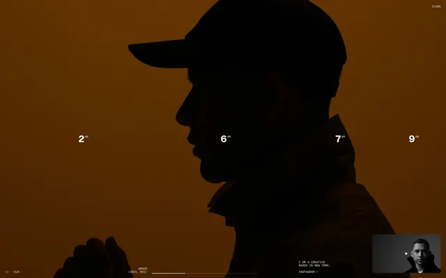 Silhouette Profile with Data Overlays, minimal, dark-mode, dark