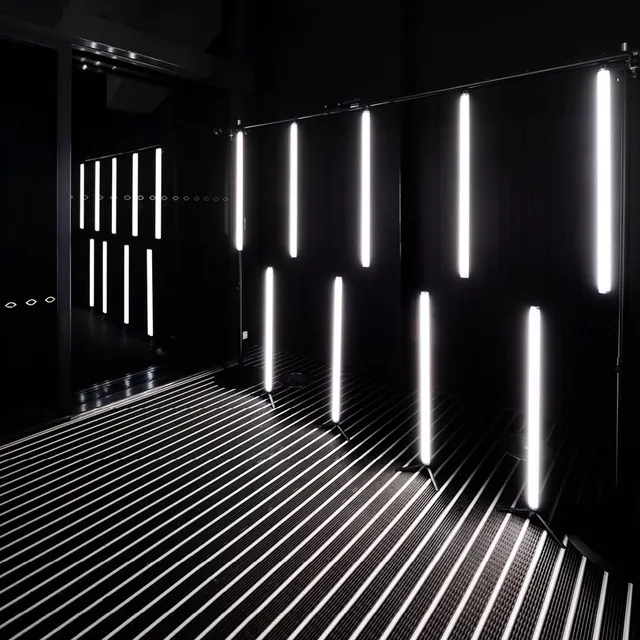 Linear Light Installation, minimal, dark-mode, dark