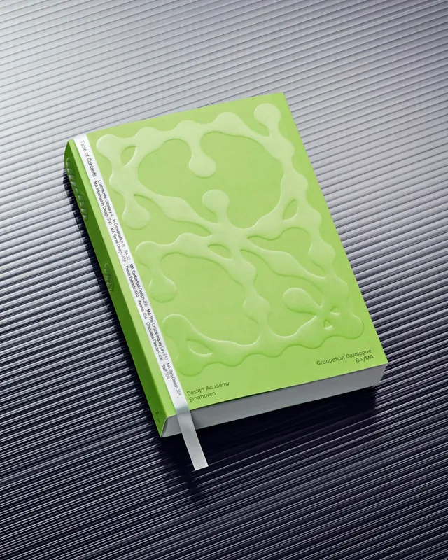 Green Abstract Pattern Book Mockup, minimal, flat, vibrant