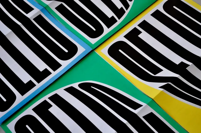 Geometric Typography Collage, swiss, brutalist, high-contrast