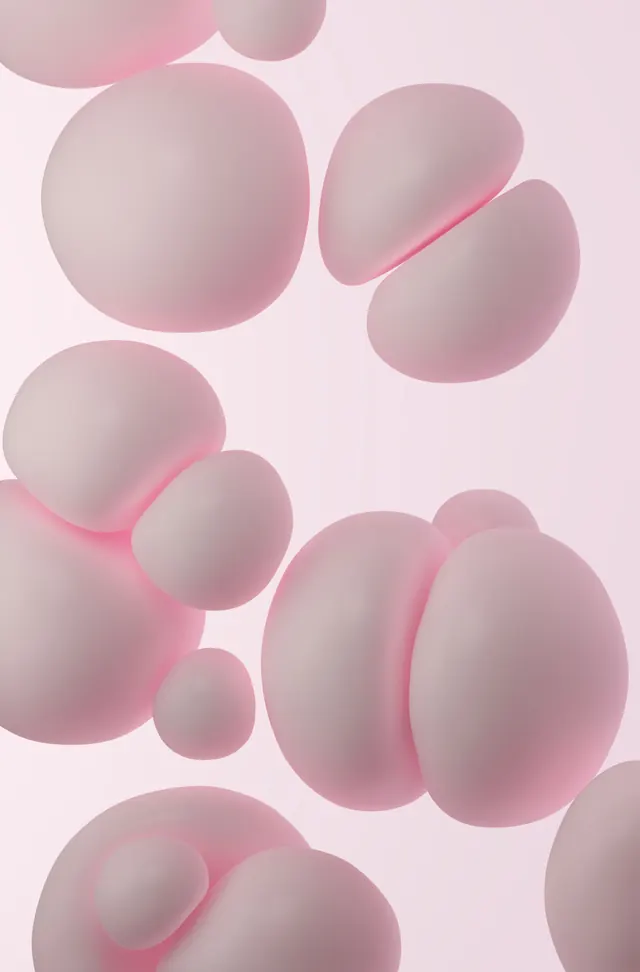 Abstract Organic Blobs Composition, minimal, organic, pastel