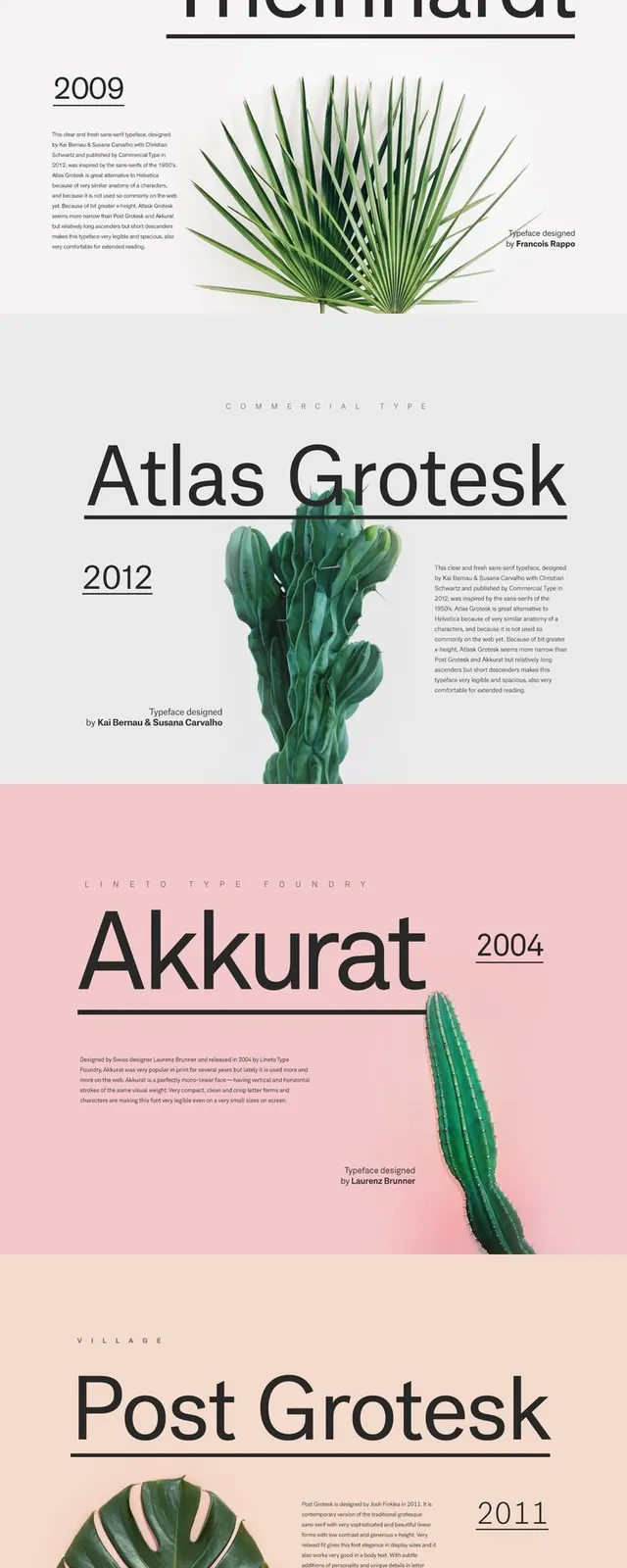 Type Specimen Collection, minimal, swiss, light