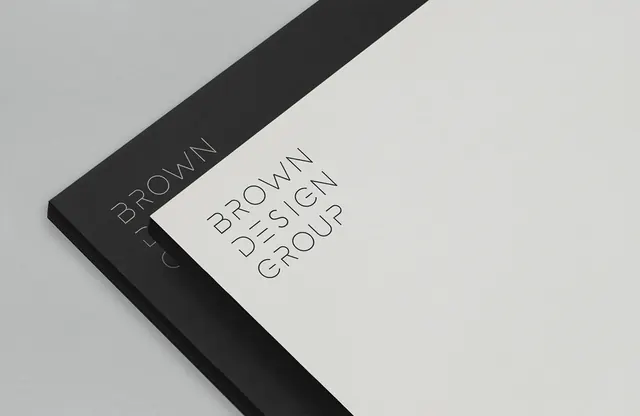 Brown Design Group Wordmark, minimal, swiss, high-contrast