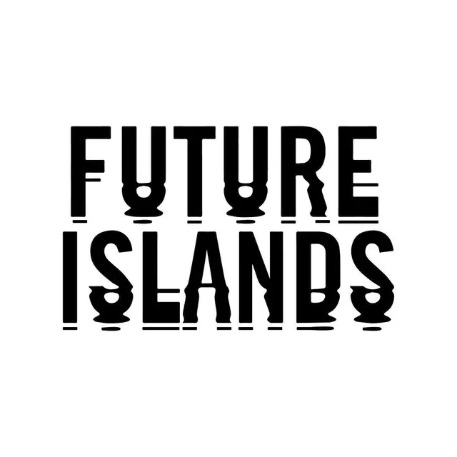 Future Islands Wordmark, minimal, brutalist, monochrome