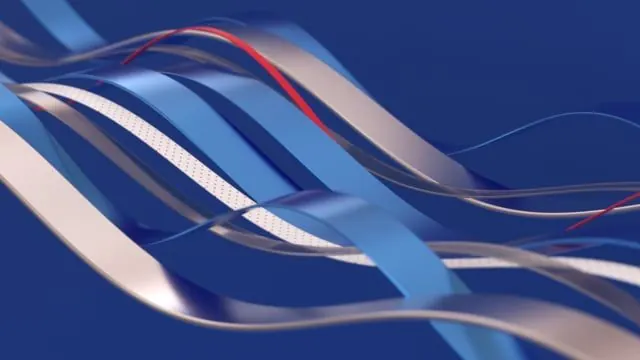 Flowing ribbon 3D abstract, 3d-render, abstract, dark